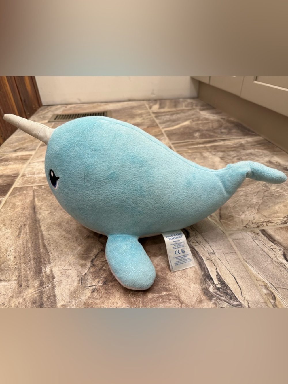 Build-A-Bear Narwhal Plush Blue Whale Stuffed Animal 16” Soft Toy Cute - Picture 3 of 13
